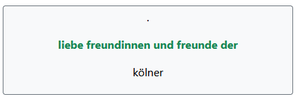 Darstellung Textlauf