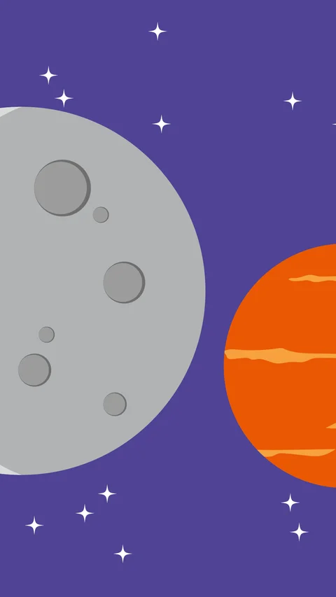 Mars and Moon