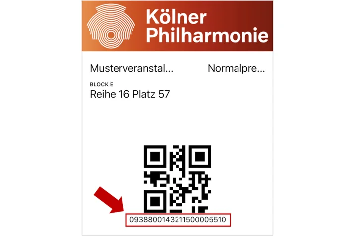 Beispiel eines Wallet-Tickets